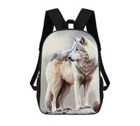 sinyumoney Mochila Escolar Infantil Impresa En 3D Arctic Gray Wolf Mochila Mochilas Deportivas Para Niños Y Niñas Mochila De Moda 17inch