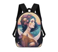 sinyumoney Mochila Escolar Infantil Impresa En 3D Art Nouveau Mochila Escolar Infantil Mochilas De Viaje Mochilas De Moda Mochilas De Gran Capacidad 17inch