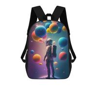 sinyumoney Mochila Escolar Infantil Impresa En 3D Astronaut Floating with Balloons Mochilas De Moda Informales Mochilas Infantiles Mochila Informal Para Exteriores Bolsas De Viaje Bonitas 17inch