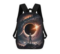 sinyumoney Mochila Escolar Infantil Impresa En 3D Astronaut Gazing Into Black Hole Mochila Mochilas Deportivas Para Niños Y Niñas Mochila De Moda 17inch