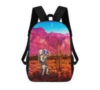 sinyumoney Mochila Escolar Infantil Impresa En 3D Astronaut in Desert Mochilas De Viaje De Alta Capacidad Para Niños Mochilas De Libros De Moda Mochila Escolar Infantil 17inch