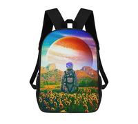 sinyumoney Mochila Escolar Infantil Impresa En 3D Astronaut in Sunflower Field Mochilas De Viaje De Alta Capacidad Para Niños Mochilas De Libros De Moda Mochila Escolar Infantil 17inch