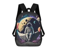 sinyumoney Mochila Escolar Infantil Impresa En 3D Astronaut on The Moon Mochila Mochilas Deportivas Para Niños Y Niñas Mochila De Moda 17inch