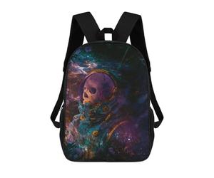 sinyumoney Mochila Escolar Infantil Impresa En 3D Astronaut Skull in Space Mochila Escolar Infantil Mochilas De Viaje Mochilas De Moda Mochilas De Gran Capacidad 17inch