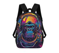 sinyumoney Mochila Escolar Infantil Impresa En 3D Astronaut Space Gorilla Mochilas De Viaje De Alta Capacidad Para Niños Mochilas De Libros De Moda Mochila Escolar Infantil 17inch