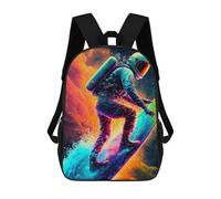 sinyumoney Mochila Escolar Infantil Impresa En 3D Astronaut Surfing in Space Mochilas De Viaje De Alta Capacidad Para Niños Mochilas De Libros De Moda Mochila Escolar Infantil 17inch