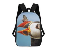 sinyumoney Mochila Escolar Infantil Impresa En 3D Atlantic Puffin Butterfly Mochilas Para Libros Mochilas Escolares De Viaje De Alta Capacidad Para Niños/estudiantes/adultos 17inch