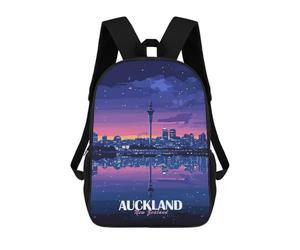 sinyumoney Mochila Escolar Infantil Impresa En 3D Auckland New Zealand Skyline at Night Mochilas De Moda Informales Mochilas Infantiles Mochila Informal Para Exteriores Bolsas De Viaje Bonitas 17inch