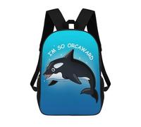 sinyumoney Mochila Escolar Infantil Impresa En 3D Awkward Killer Whale Mochilas Para Libros Mochilas De Viaje Informales Mochila De Gran Capacidad Para Niños 17inch