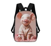 sinyumoney Mochila Escolar Infantil Impresa En 3D Baby Pig Cute Mochila De Viaje De Alta Capacidad Para Libros Mochilas De Moda Para Niños Mochila Escolar Informal 17inch