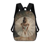 sinyumoney Mochila Escolar Infantil Impresa En 3D Ballerina in White Tutu Elegant Ballerina from Above Mochila Mochilas Deportivas Para Niños Y Niñas Mochila De Moda 17inch