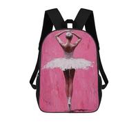 sinyumoney Mochila Escolar Infantil Impresa En 3D Ballet Dancer in Pink Expressive Ballerina Painting Mochila Mochilas Deportivas Para Niños Y Niñas Mochila De Moda 17inch