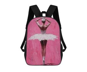 sinyumoney Mochila Escolar Infantil Impresa En 3D Ballet Dancer in Pink Expressive Ballerina Painting Mochila Mochilas Deportivas Para Niños Y Niñas Mochila De Moda 17inch