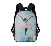 sinyumoney Mochila Escolar Infantil Impresa En 3D Ballet Dancer in Pink Tutu Serene Elegance Ballerinas Reflection Mochila Mochilas Deportivas Para Niños Y Niñas Mochila De Moda 17inch