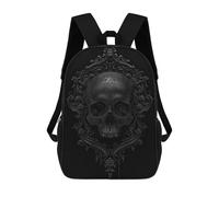 sinyumoney Mochila Escolar Infantil Impresa En 3D Baroque Black Skull Mochilas De Moda Informales Mochilas Infantiles Mochila Informal Para Exteriores Bolsas De Viaje Bonitas 17inch
