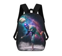 sinyumoney Mochila Escolar Infantil Impresa En 3D Baseball Pitcher In Space Mochila Escolar Infantil Mochilas De Viaje Mochilas De Moda Mochilas De Gran Capacidad 17inch
