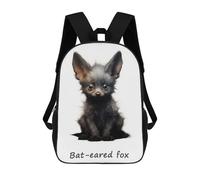 sinyumoney Mochila Escolar Infantil Impresa En 3D Bat Eared Fox Mochila Mochilas Deportivas Para Niños Y Niñas Mochila De Moda 17inch