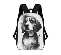sinyumoney Mochila Escolar Infantil Impresa En 3D Beagle Dog Black Ink Mochila Escolar Infantil Mochilas De Viaje Mochilas De Moda Mochilas De Gran Capacidad 17inch