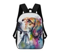 sinyumoney Mochila Escolar Infantil Impresa En 3D Beagle Watercolor Dog Mochila Mochilas Deportivas Para Niños Y Niñas Mochila De Moda 17inch