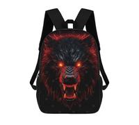 sinyumoney Mochila Escolar Infantil Impresa En 3D Bear Red And Black Animals Para Niños, Mochila De Viaje De Alta Capacidad, Mochila Informal Para Niños 17inch