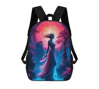 sinyumoney Mochila Escolar Infantil Impresa En 3D Beautiful Red Moon Lady Para Niños Mochilas De Viaje De Alta Capacidad Bolsas Para Libros Mochila Escolar Infantil Mochila 17inch