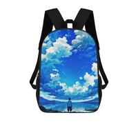 sinyumoney Mochila Escolar Infantil Impresa En 3D Beautiful Sky Boy Mochilas De Viaje De Alta Capacidad Para Niños Mochilas De Libros De Moda Mochila Escolar Infantil 17inch