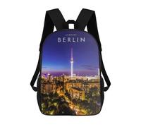 sinyumoney Mochila Escolar Infantil Impresa En 3D Berlin Cityscape Night Para Niños Mochilas De Viaje De Alta Capacidad Bolsas Para Libros Mochila Escolar Infantil Mochila 17inch