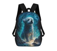 sinyumoney Mochila Escolar Infantil Impresa En 3D Bichon Frise Dog Mochila Mochilas Deportivas Para Niños Y Niñas Mochila De Moda 17inch
