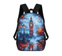 sinyumoney Mochila Escolar Infantil Impresa En 3D Big Ben Autumn Mochila Mochilas Deportivas Para Niños Y Niñas Mochila De Moda 17inch