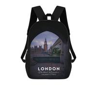 sinyumoney Mochila Escolar Infantil Impresa En 3D BIG BEN Mochila Mochilas Deportivas Para Niños Y Niñas Mochila De Moda 17inch