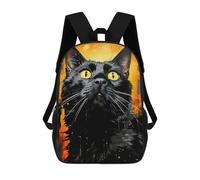 sinyumoney Mochila Escolar Infantil Impresa En 3D Black Cat Animal Mochilas Para Libros Mochilas De Viaje Informales Mochila De Gran Capacidad Para Niños 17inch