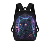 sinyumoney Mochila Escolar Infantil Impresa En 3D Black Light Cat 12 Mochilas De Moda Informales Mochilas Infantiles Mochila Informal Para Exteriores Bolsas De Viaje Bonitas 17inch