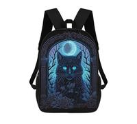 sinyumoney Mochila Escolar Infantil Impresa En 3D Black Light Cat 3 Mochilas Para Libros Mochilas Escolares De Viaje De Alta Capacidad Para Niños/estudiantes/adultos 17inch