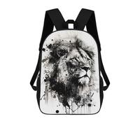 sinyumoney Mochila Escolar Infantil Impresa En 3D Black Lion Watercolor Para Niños Mochilas De Viaje De Alta Capacidad Bolsas Para Libros Mochila Escolar Infantil Mochila 17inch