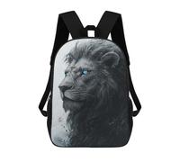 sinyumoney Mochila Escolar Infantil Impresa En 3D Black Lion with Blue Eyes -1 17inch Para Niños, Mochila De Viaje De Alta Capacidad, Mochila Escolar De Moda Para Niños