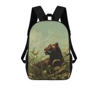 sinyumoney Mochila Escolar Infantil Impresa En 3D Black Panther in Jungle Para Niños, Mochila De Viaje De Alta Capacidad, Mochila Informal Para Niños 17inch