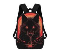 sinyumoney Mochila Escolar Infantil Impresa En 3D Black Wolf Sunset Mochilas De Moda Informales Mochilas Infantiles Mochila Informal Para Exteriores Bolsas De Viaje Bonitas 17inch