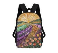 sinyumoney Mochila Escolar Infantil Impresa En 3D Blooming Sunrise Mosaic Mochilas Para Libros Mochilas De Viaje Informales Mochila De Gran Capacidad Para Niños 17inch