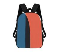 sinyumoney Mochila Escolar Infantil Impresa En 3D Blue And Red Art 3 Para Niños, Mochila De Viaje De Alta Capacidad, Mochila Informal Para Niños 17inch