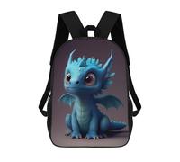 sinyumoney Mochila Escolar Infantil Impresa En 3D Blue Dragon Cub Artwork Mochilas Para Libros Mochilas De Viaje Informales Mochila De Gran Capacidad Para Niños 17inch