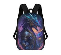sinyumoney Mochila Escolar Infantil Impresa En 3D Blue Dragon in Armor Mochilas De Viaje De Alta Capacidad Para Niños Mochilas De Libros De Moda Mochila Escolar Infantil 17inch