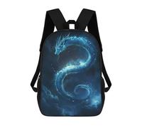 sinyumoney Mochila Escolar Infantil Impresa En 3D Blue Dragon in The Clouds Mochila Escolar Infantil Mochilas De Viaje Mochilas De Moda Mochilas De Gran Capacidad 17inch