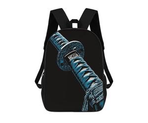 sinyumoney Mochila Escolar Infantil Impresa En 3D Blue Katana Close-Up Para Niños, Mochila De Viaje De Alta Capacidad, Mochila Informal Para Niños 17inch
