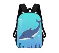 sinyumoney Mochila Escolar Infantil Impresa En 3D Blue Whale Illustration Mochilas Para Libros Mochilas De Viaje Informales Mochila De Gran Capacidad Para Niños 17inch