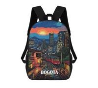 sinyumoney Mochila Escolar Infantil Impresa En 3D Bogota Colombia Cityscape Rainy Night Mochila Escolar Infantil Mochilas De Viaje Mochilas De Moda Mochilas De Gran Capacidad 17inch