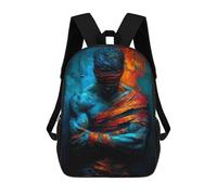 sinyumoney Mochila Escolar Infantil Impresa En 3D Bound by Fire And Ice - Expressionist Figure Mochilas Para Libros Mochilas Escolares De Viaje De Alta Capacidad Para Niños/estudiantes/adultos 17inch