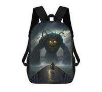 sinyumoney Mochila Escolar Infantil Impresa En 3D Bridge to The Monster Mochilas De Moda Informales Mochilas Infantiles Mochila Informal Para Exteriores Bolsas De Viaje Bonitas 17inch
