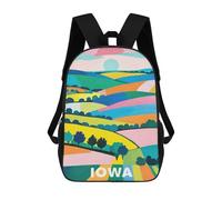 sinyumoney Mochila Escolar Infantil Impresa En 3D Bright Iowa Landscape 17inch Para Niños, Mochila De Viaje De Alta Capacidad, Mochila Escolar De Moda Para Niños