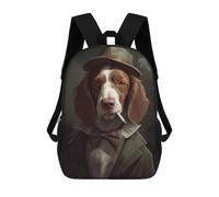 sinyumoney Mochila Escolar Infantil Impresa En 3D Brittany Spaniel Gangster Mochilas De Viaje De Alta Capacidad Para Niños Mochilas De Libros De Moda Mochila Escolar Infantil 17inch