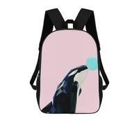 sinyumoney Mochila Escolar Infantil Impresa En 3D Bubble Gum Animal Whale Mochila Mochilas Deportivas Para Niños Y Niñas Mochila De Moda 17inch